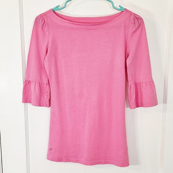 Pink Top with Ruffle Sleeves - Picture 7 of 7